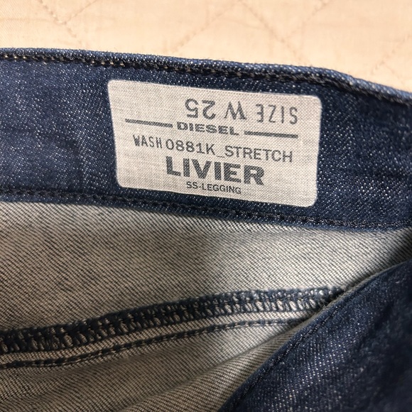 Diesel denim jeans size 25 skinny leg - Picture 3 of 4